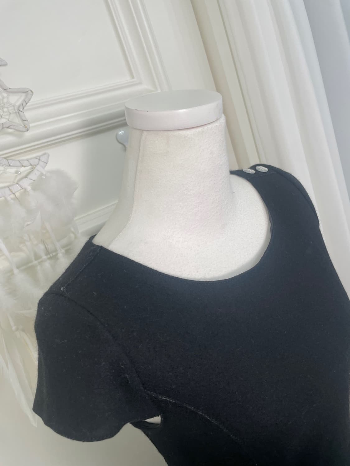 UNTITLED black wool princess line crysta 상품이미지7