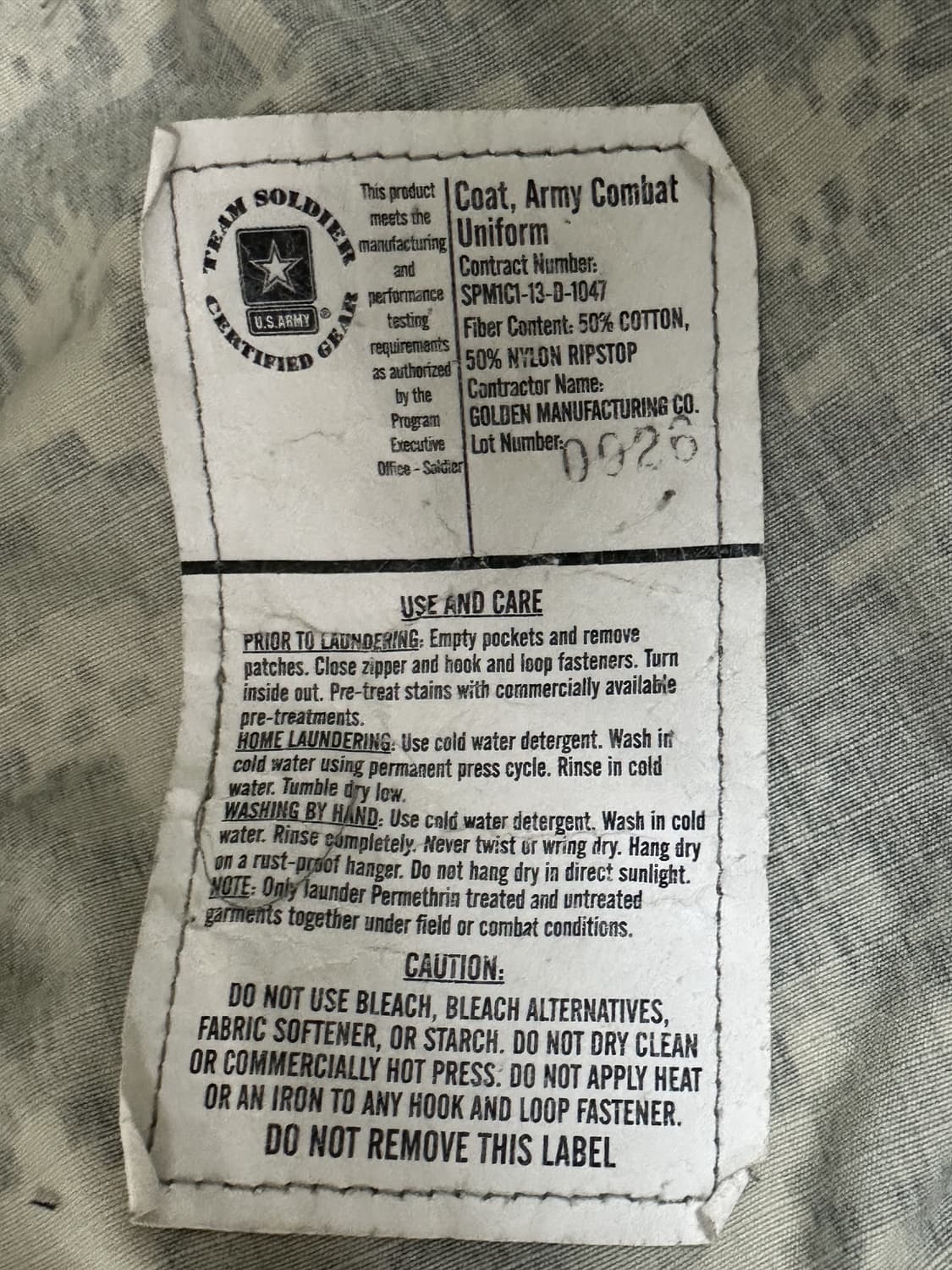 미군 구형 ACU 전투복 상의 (M/L) (L) 상품이미지9