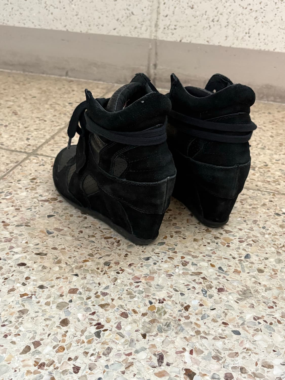 Ash 보위 웨지 스니커즈힐(36size) 스웨이드/레더 상품이미지7