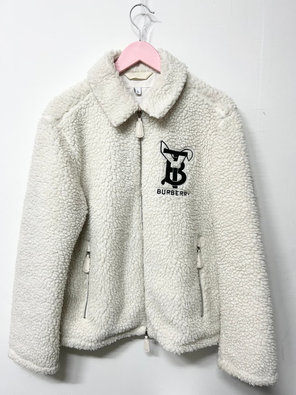 [정품] 버버리  TB 로고 셰르파 카시미어 플리스 재킷 (38사이즈) 상품이미지1