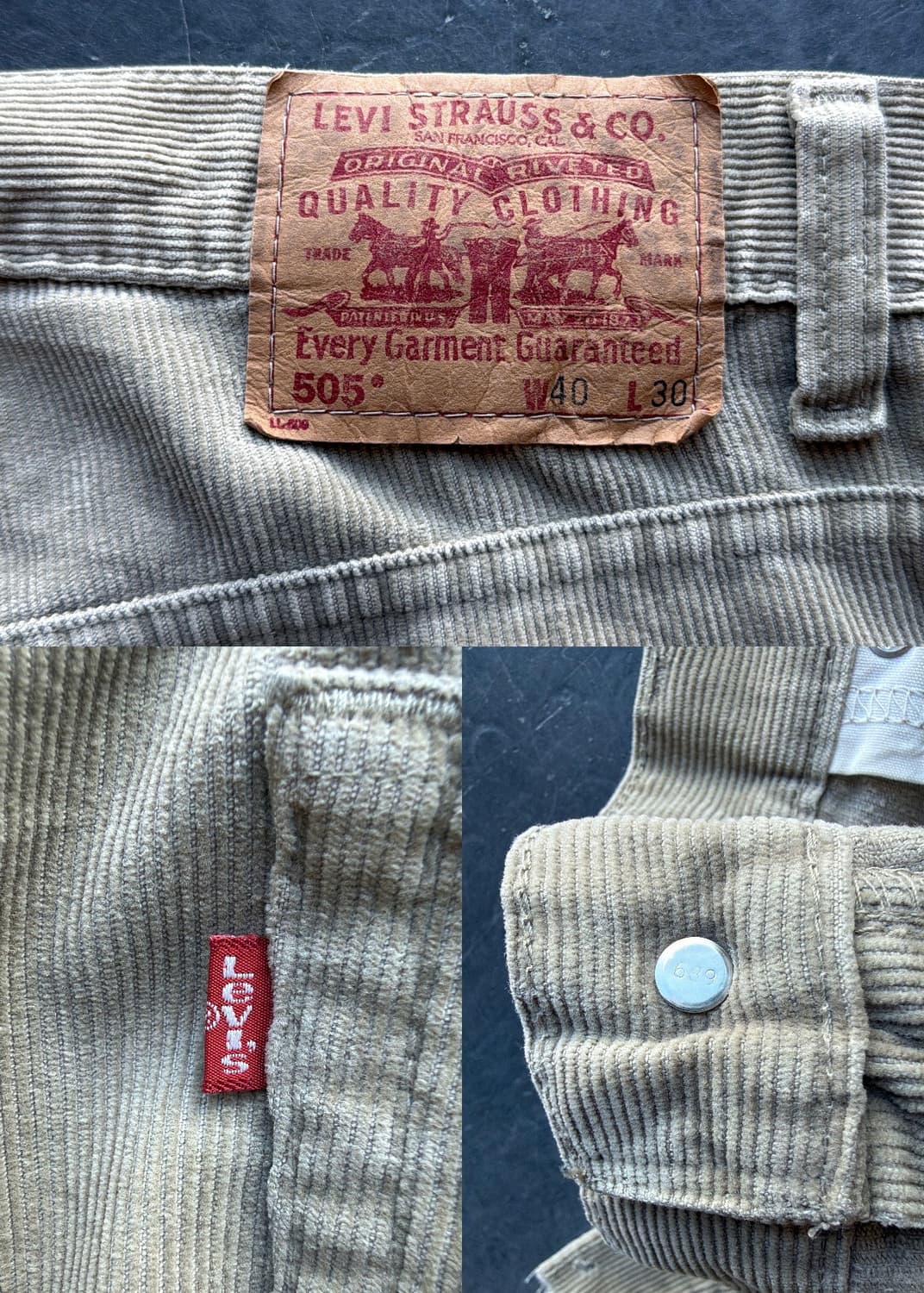 리바이스 505 코듀로이 팬츠 상품이미지6