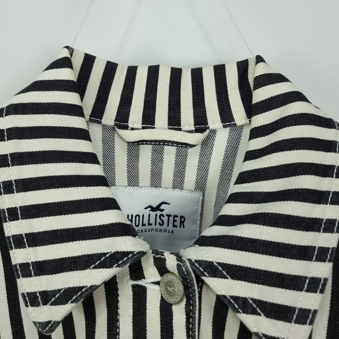 [홀리스터] 스트라이프 코튼 크롭 트러커 자켓 M18858 상품이미지9