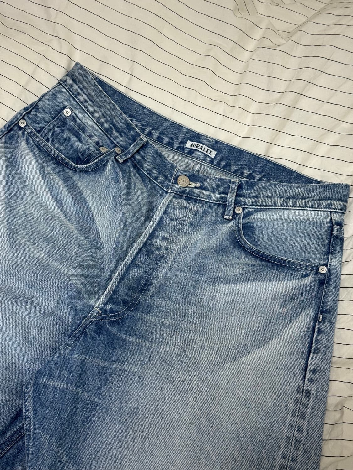 [32] 오라리 25aw 셀비지 페이디드 헤비 데님 와이드 상품이미지6