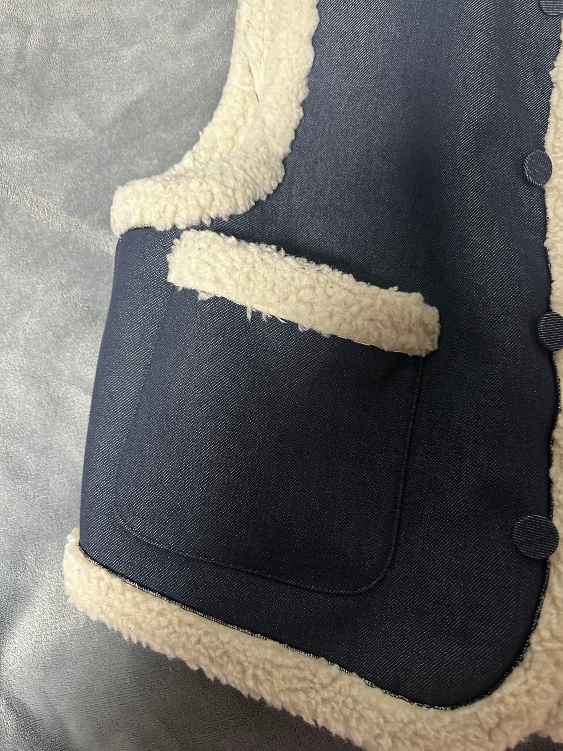 노앙 데님 시어링 베스트 상품이미지3