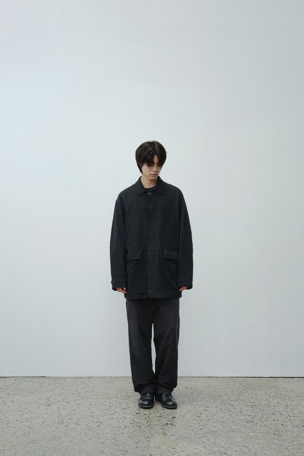 (3) 스틸네스 브러시드 울 카코트 블랙 상품이미지2