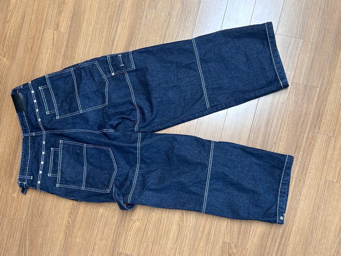 플레이버리즘 카펜터 와이드 배기 진 딥 인디고 상품이미지2