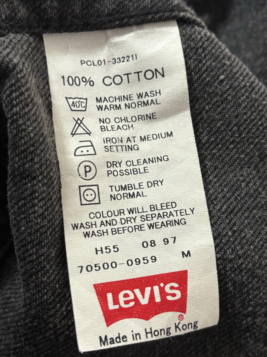 90s 리바이스 빈티지 흑청 데님 자켓 블랙 상품이미지5