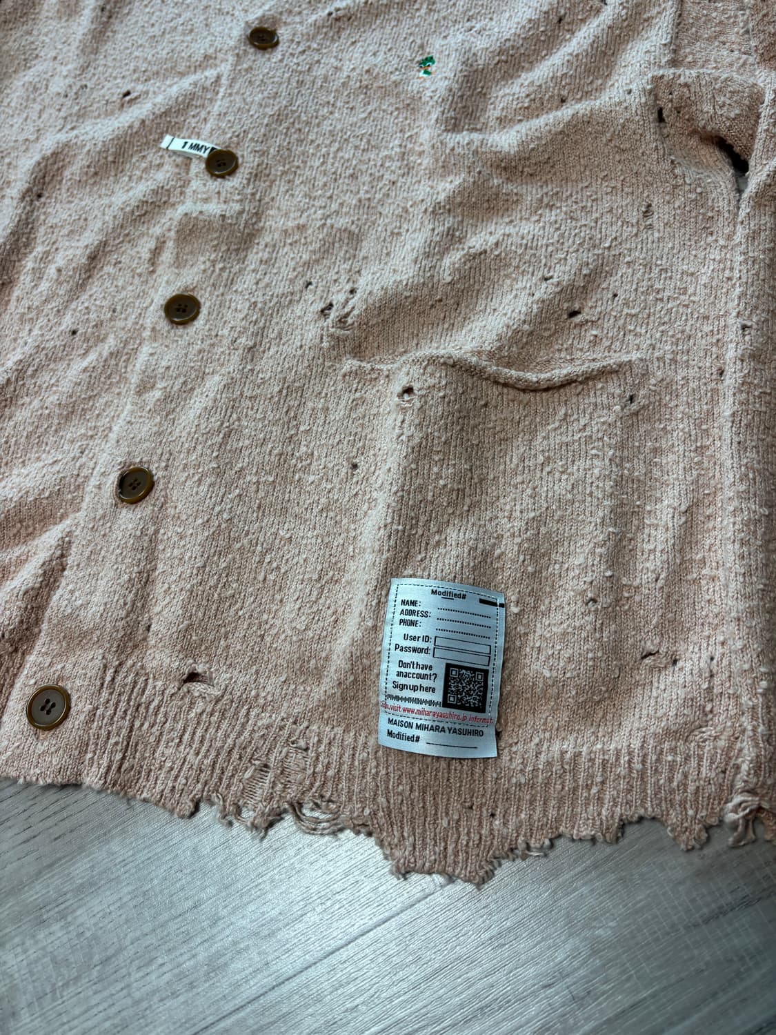 [36] 미하라야스히로 디스트레스 가디건 상품이미지4