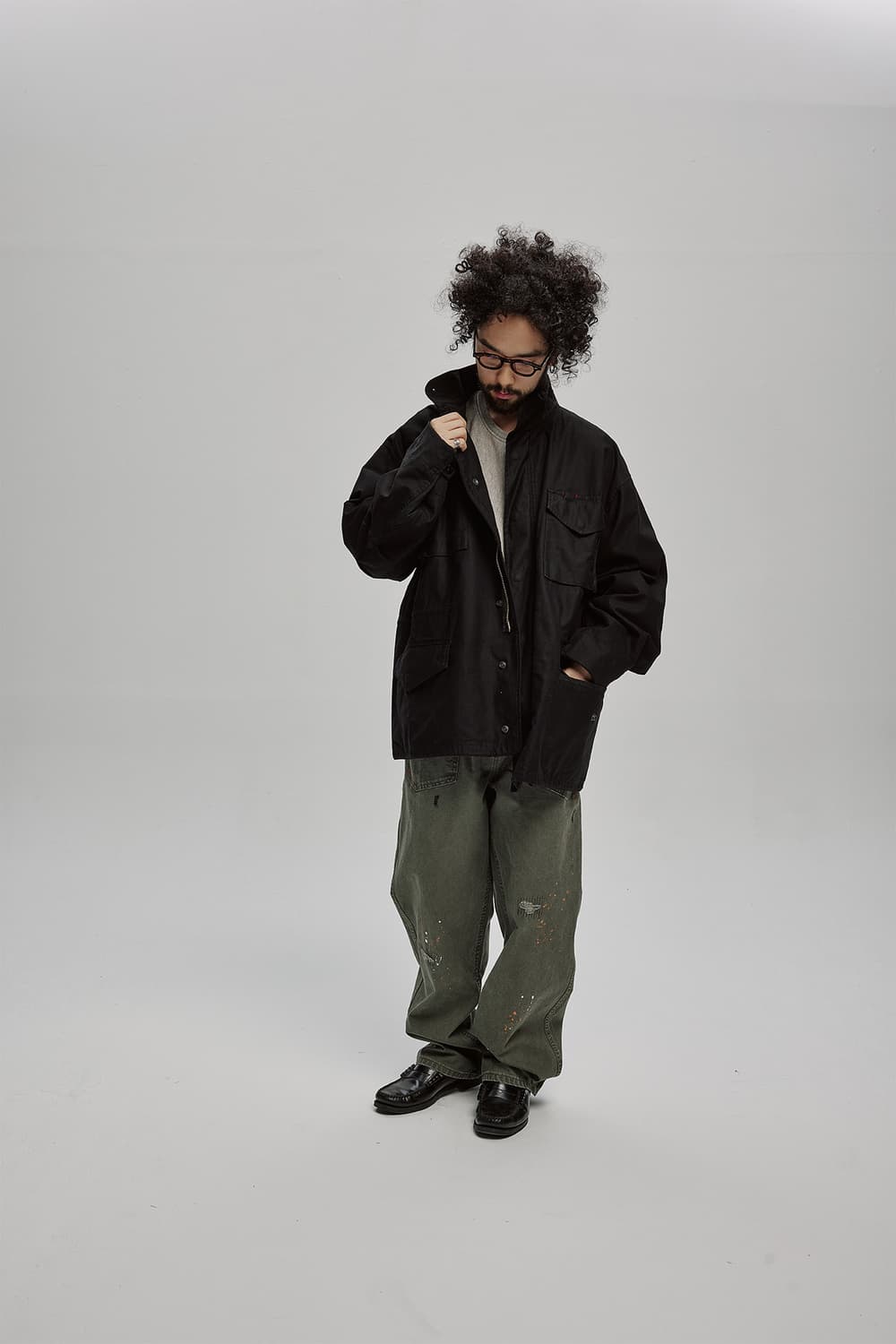 비헤비어 / dyed m-s 필드자켓 앤트러사이트 / 4 상품이미지3