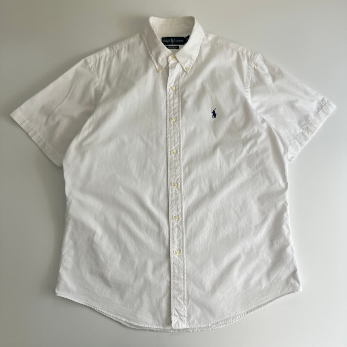 Polo 폴로 랄프로렌 신형 화이트 솔리드 하프셔츠 상품이미지3
