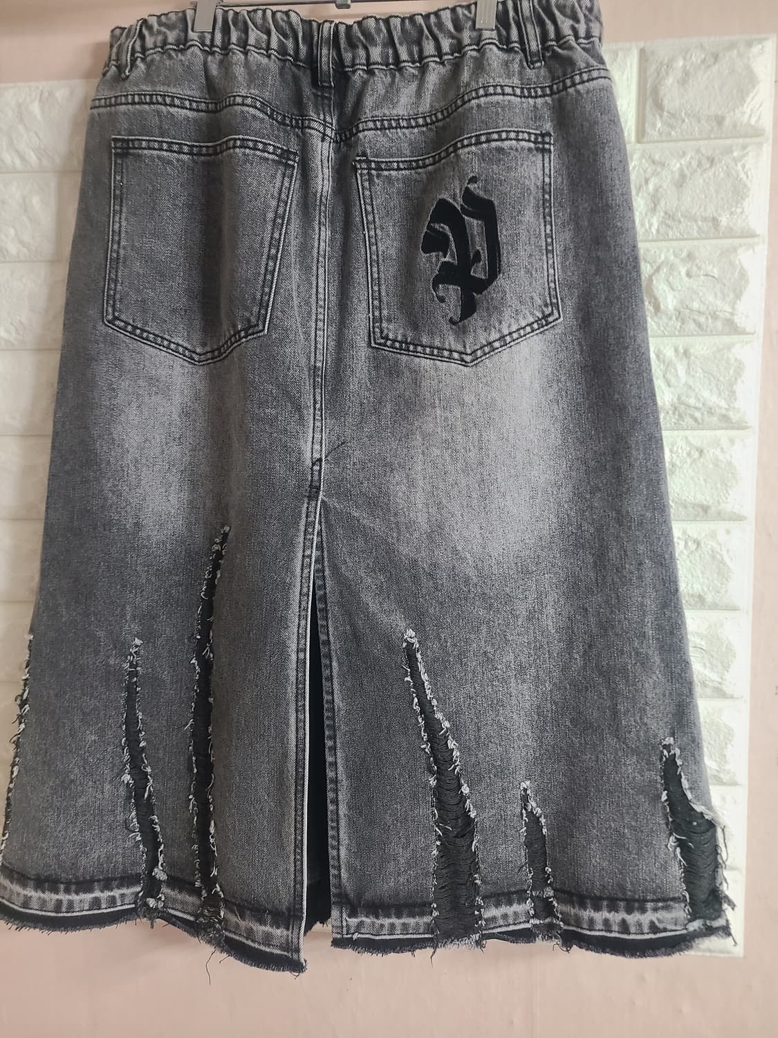 피플오브더월드 흑청 데미지 스커트(77) 상품이미지5