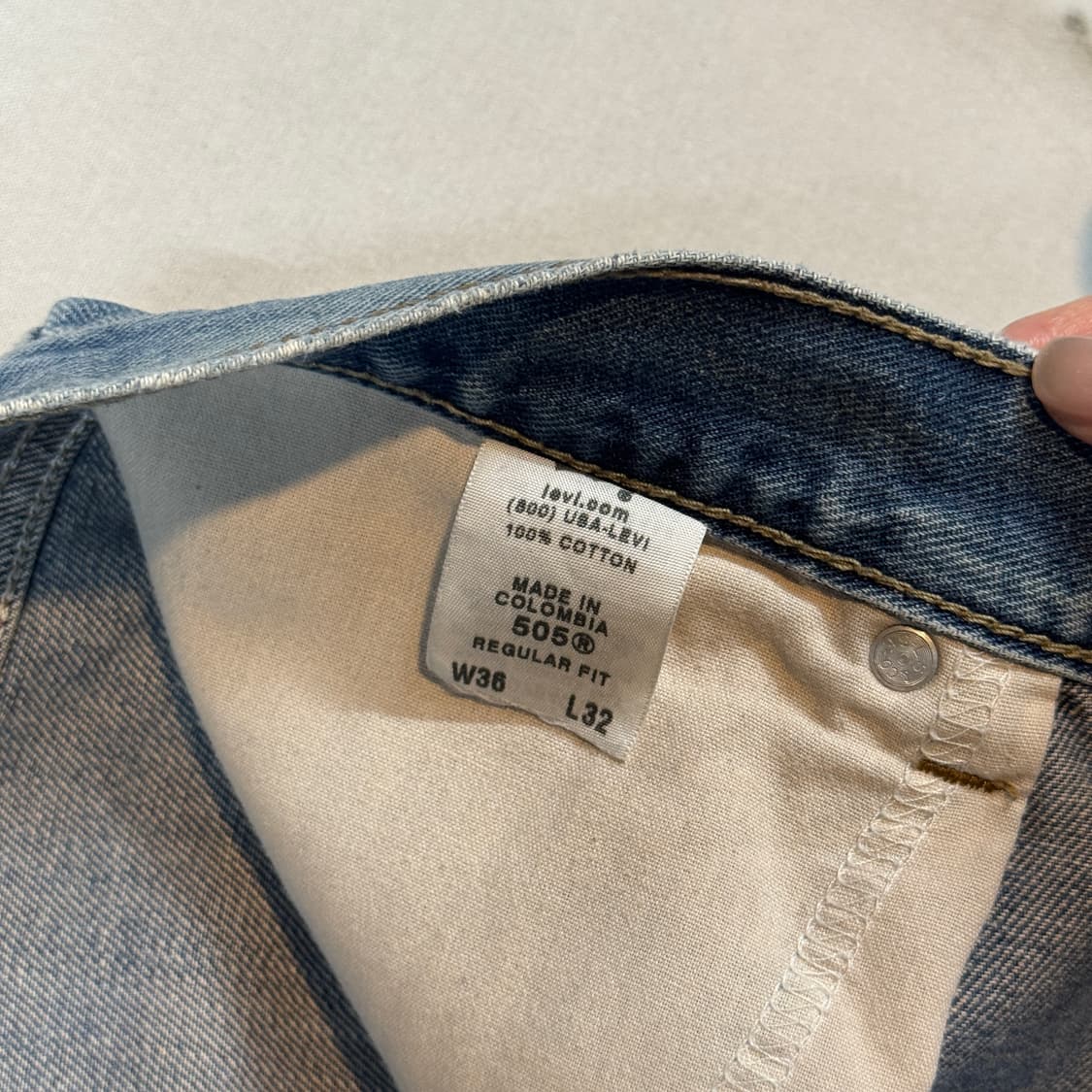 36inch) 리바이스 505 레귤러 핏 데님 청바지 상품이미지9