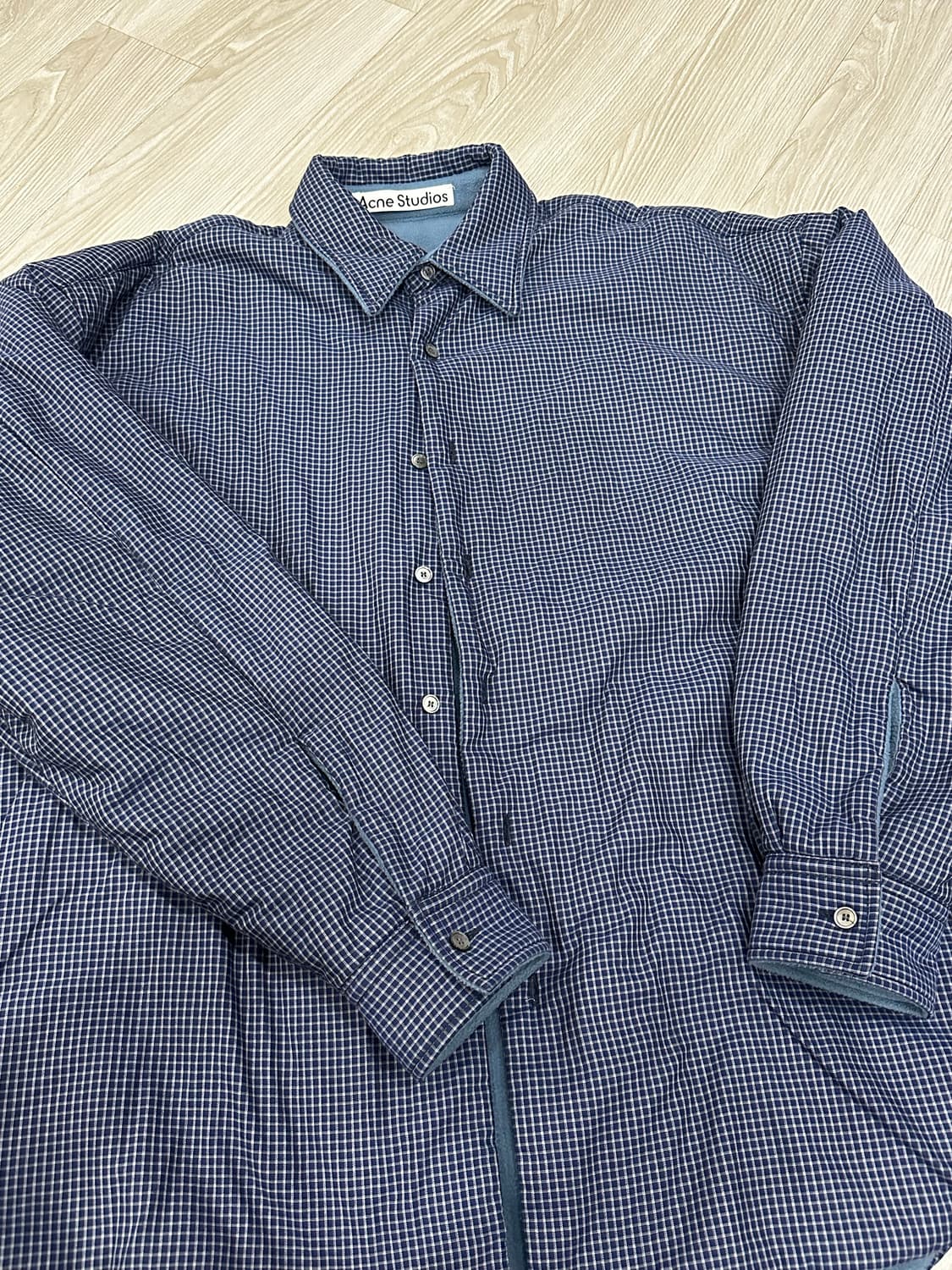 아크네 스튜디오 리버시블 체크셔츠 후리스 44 상품이미지1
