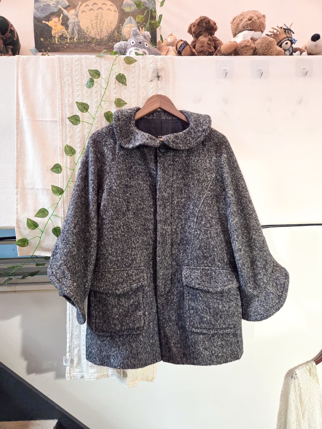 알파카 포켓 카라 코트 상품이미지1