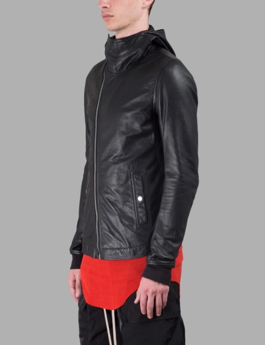 14fw 릭오웬스 스쿠버 후디드 레더 자켓 54사이즈 상품이미지2