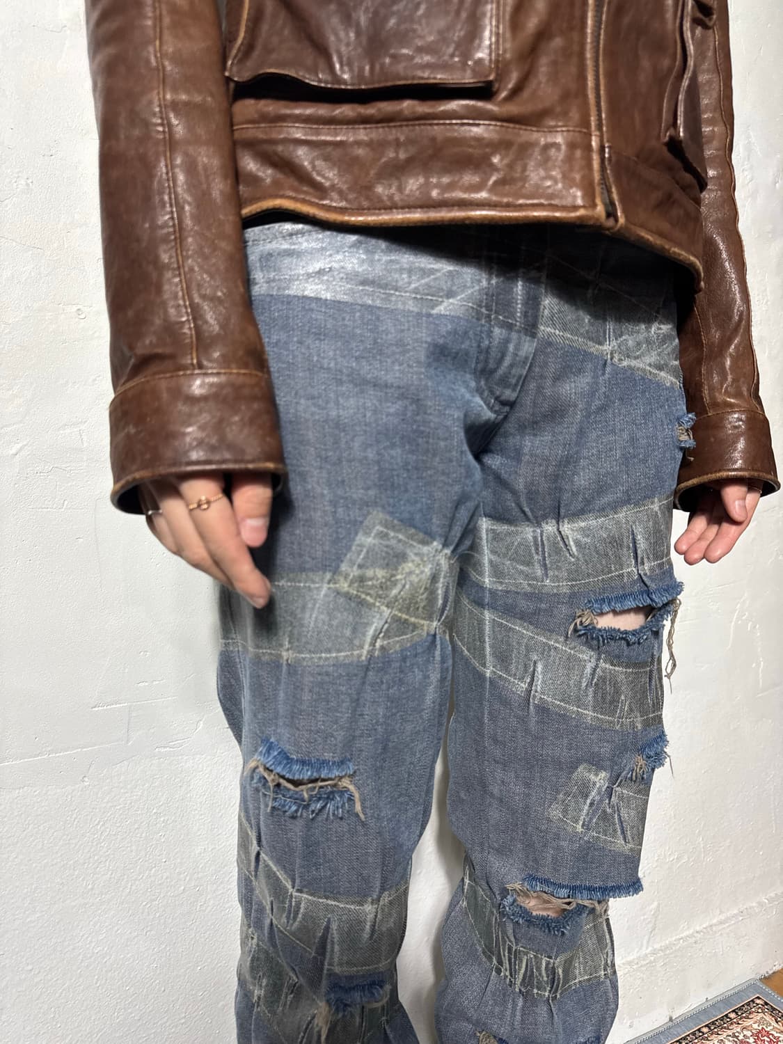 메종 마르지엘라 디스트로이드 테이프 데님진 상품이미지4