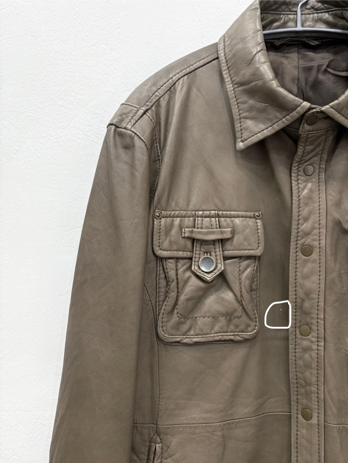 카키베이지 양가죽 자켓 상품이미지2