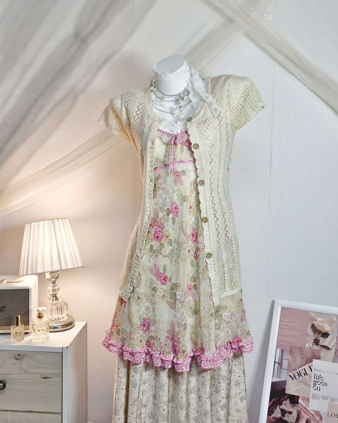 Floral fairy mori look style set 상품이미지2