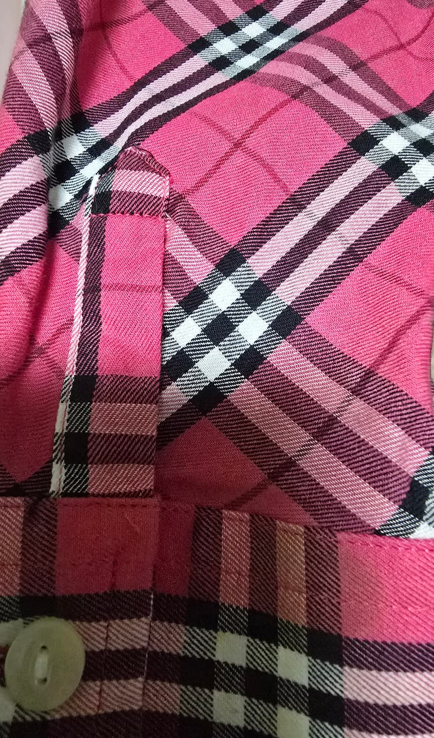 버버리 핫핑크 체크셔츠 상품이미지7