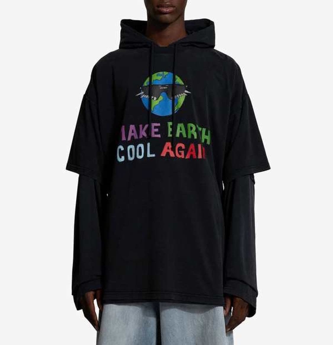 (정품/새상품) 베트멍 유니섹스 블랙 레이어드 후드 롱슬리브 상품이미지6