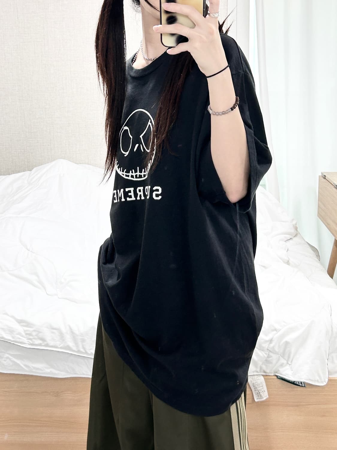 슈프림 스켈레톤 블랙 반팔 상품이미지4