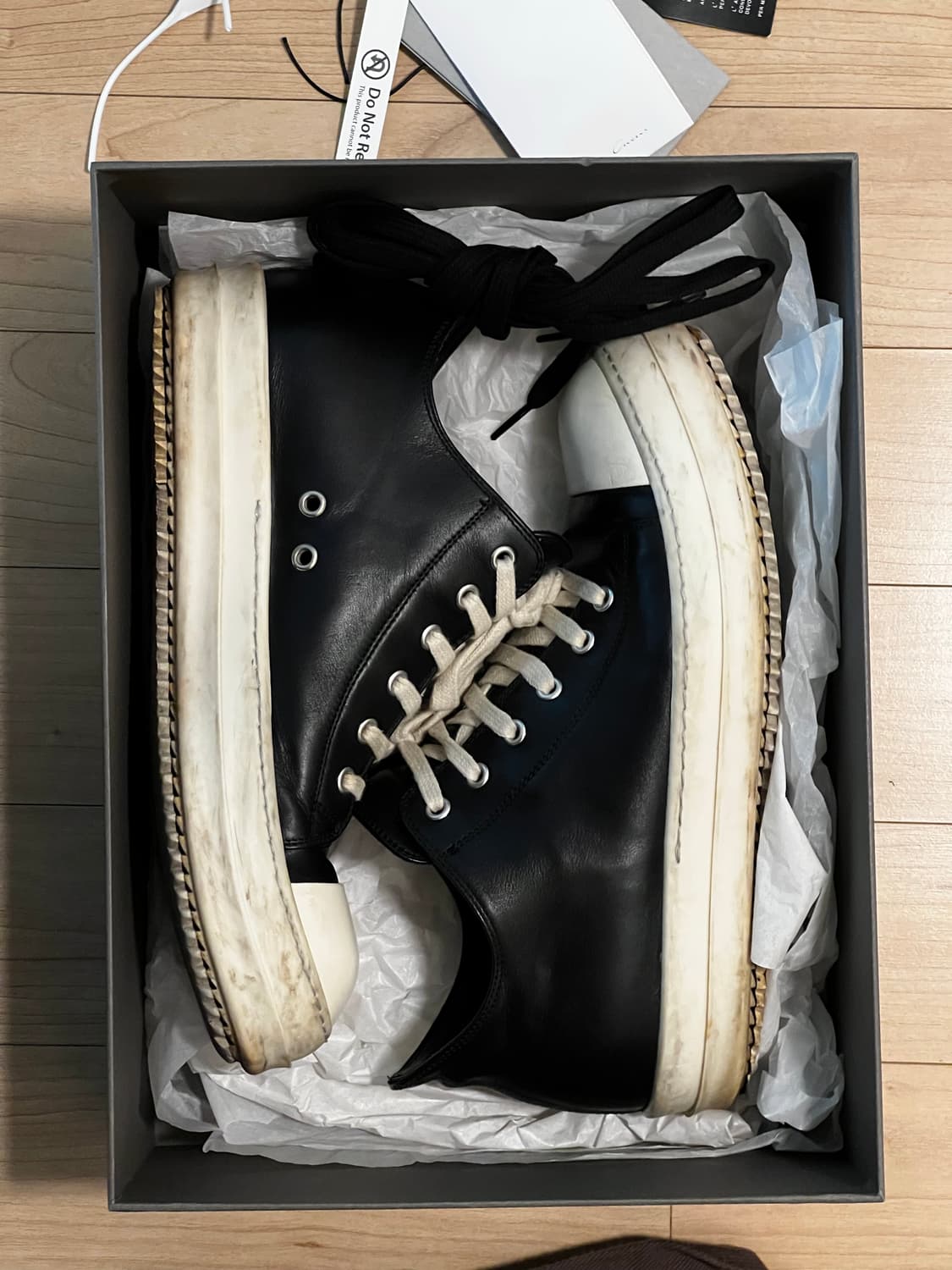 [41] 릭오웬스 포터빌 로우 스니커즈 블랙 상품이미지8