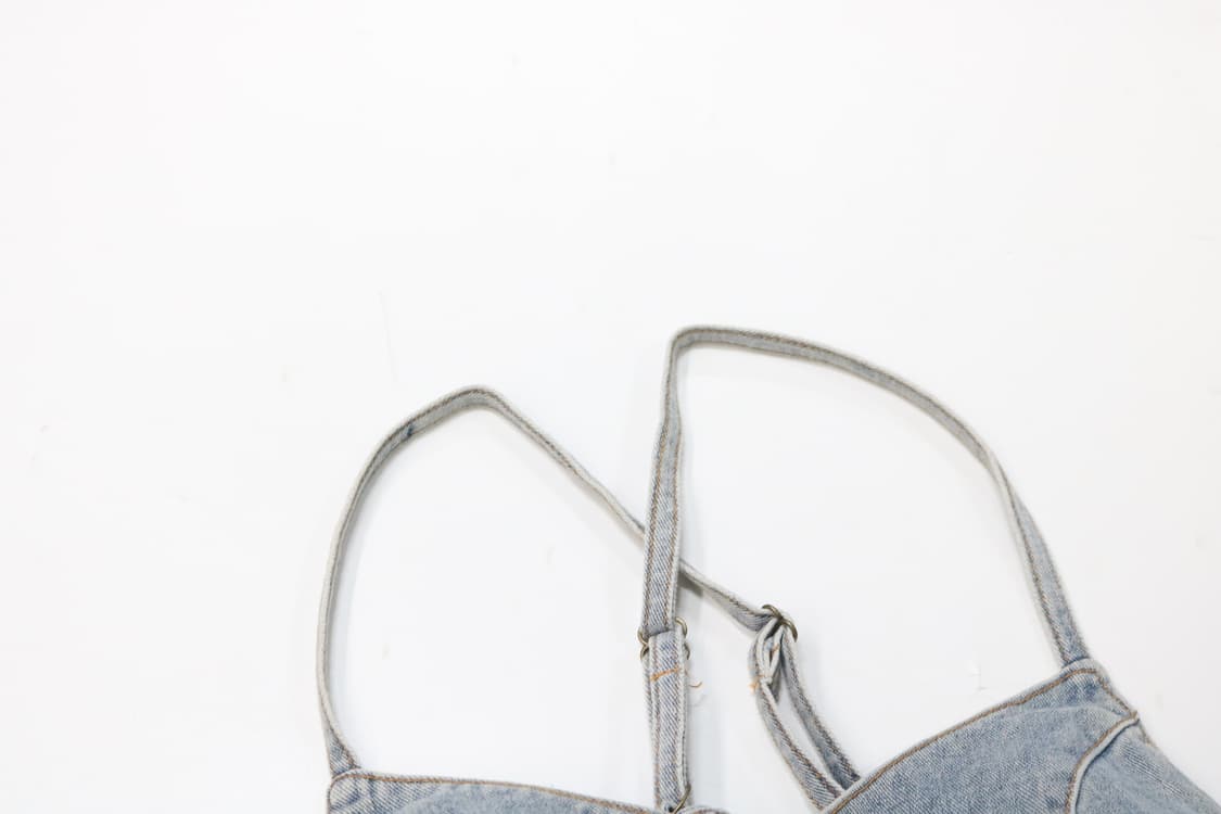 그레일 빈티지 워싱 데님 스트랩 뷔스티에 상품이미지5