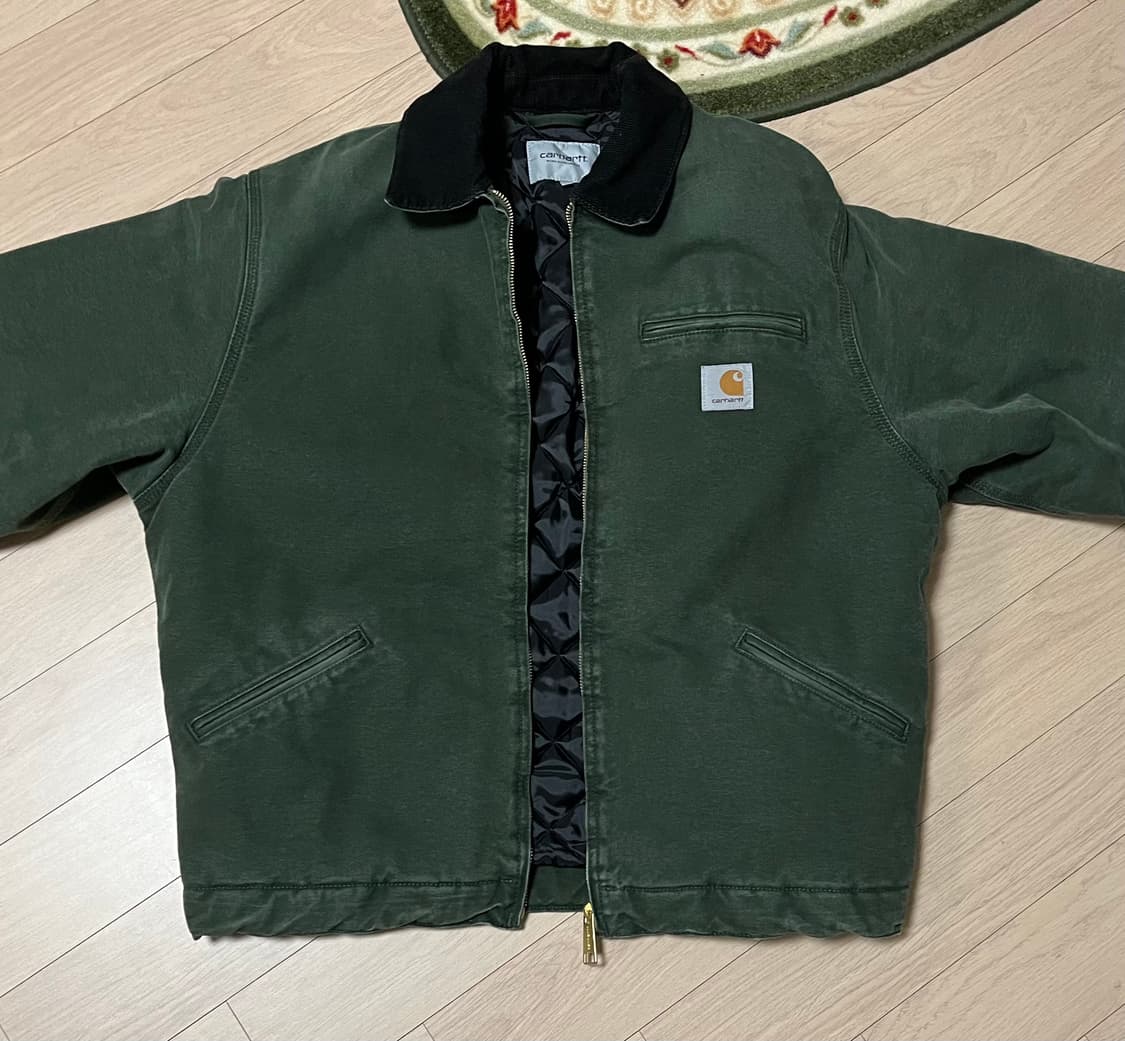 (거의 새상품)칼하트 WIP OG 디트로이트 자켓 올리브 블랙스톤 캔버스 상품이미지3