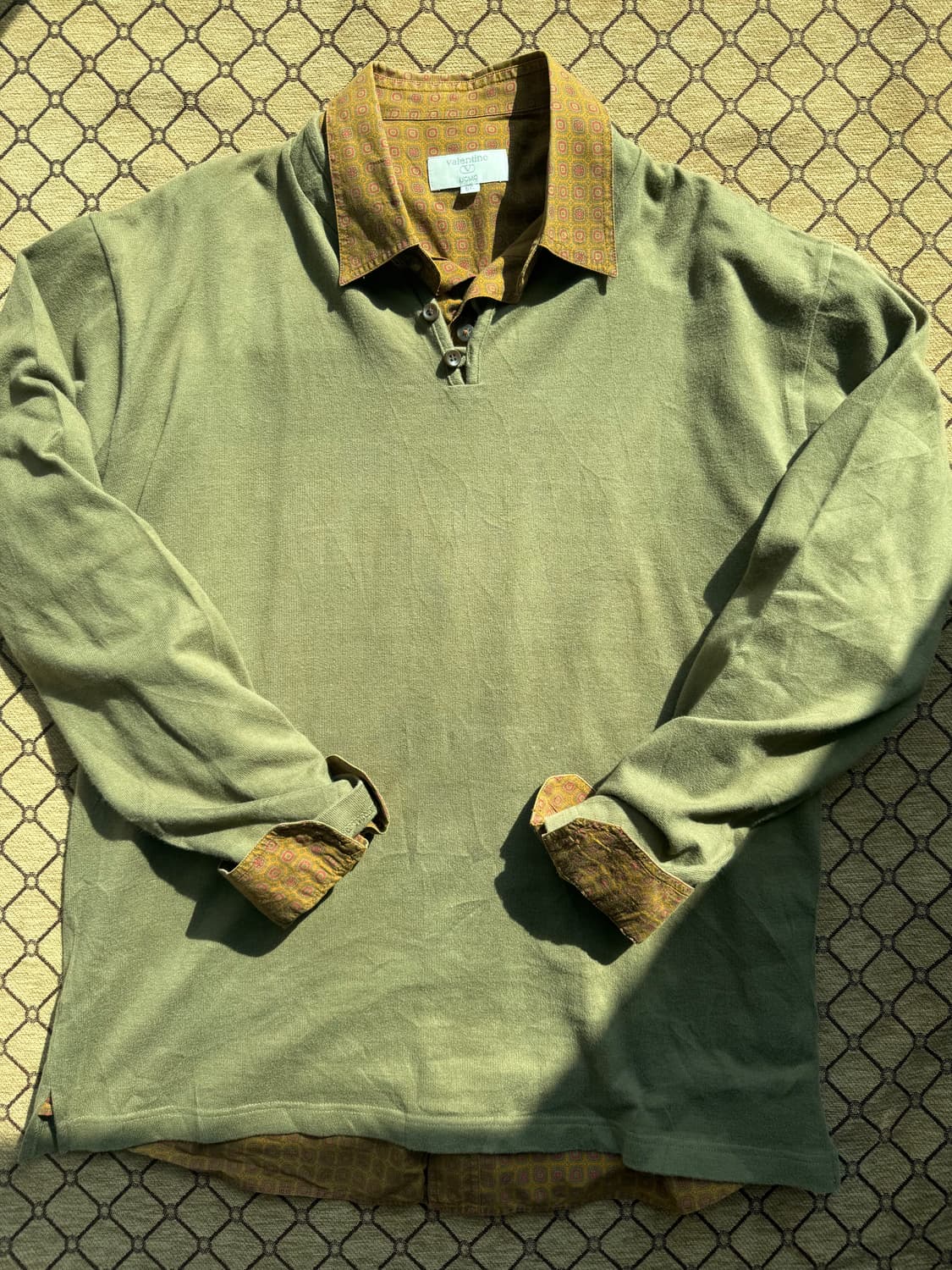 카키 넥 디테일 티셔츠 상품이미지4