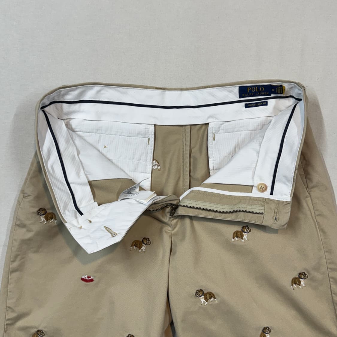 32inch) 폴로 랄프로렌 불독 자수 클래식핏 반바지 신형 상품이미지3
