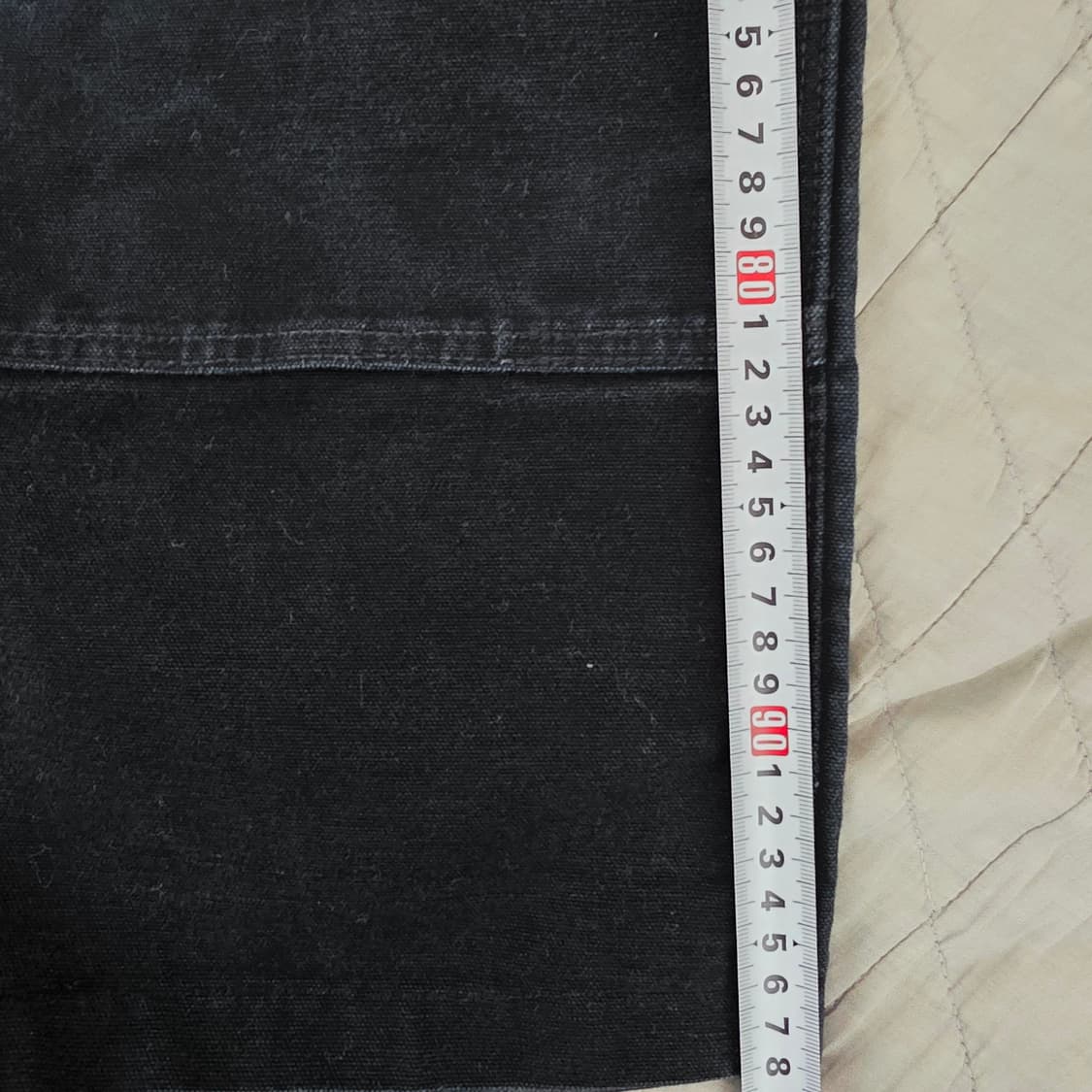 [38] 빈티지 칼하트 더블니 B01 BLK 워크팬츠 페인팅 크롭 BK4 상품이미지10