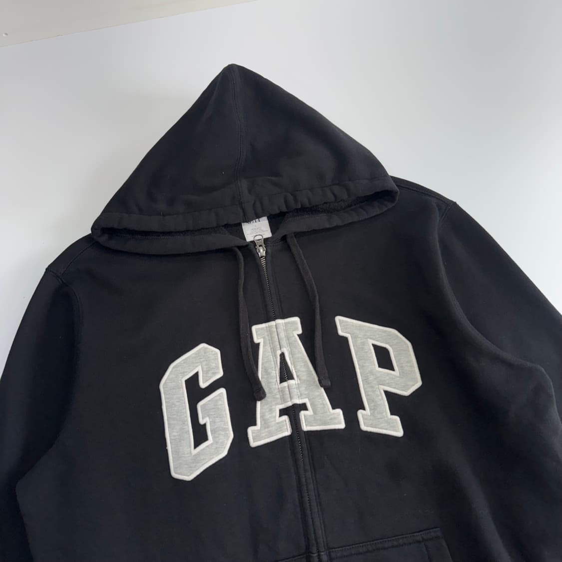 Gap 갭 그레이 로고 블랙 후드집업 상품이미지4