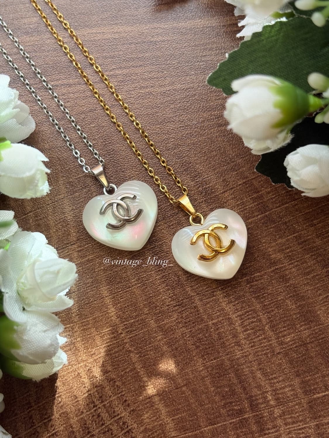 샤넬 오로라 펄 하트 목걸이 상품이미지2