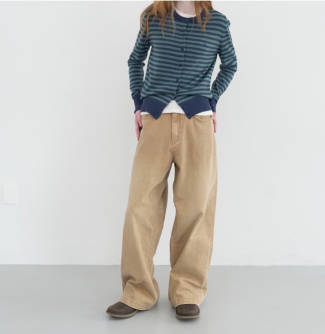 엔조블루스 빈티지 와이드 데님 팬츠(Beige) 상품이미지2