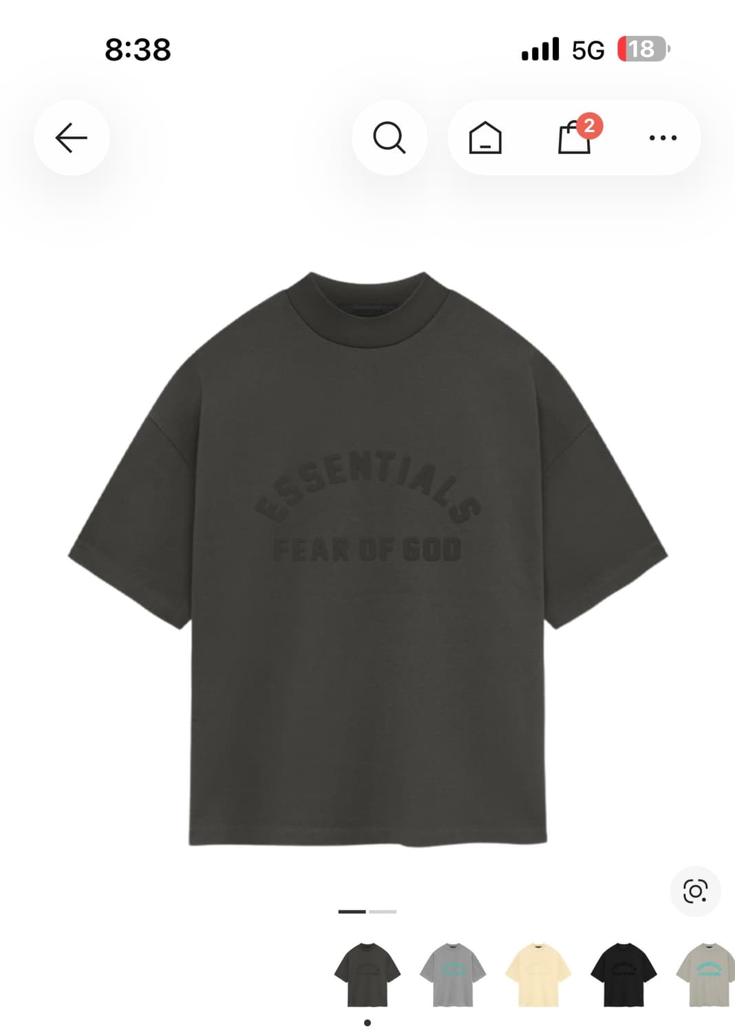 [XL]피어오브갓에센셜 반팔 상품이미지1