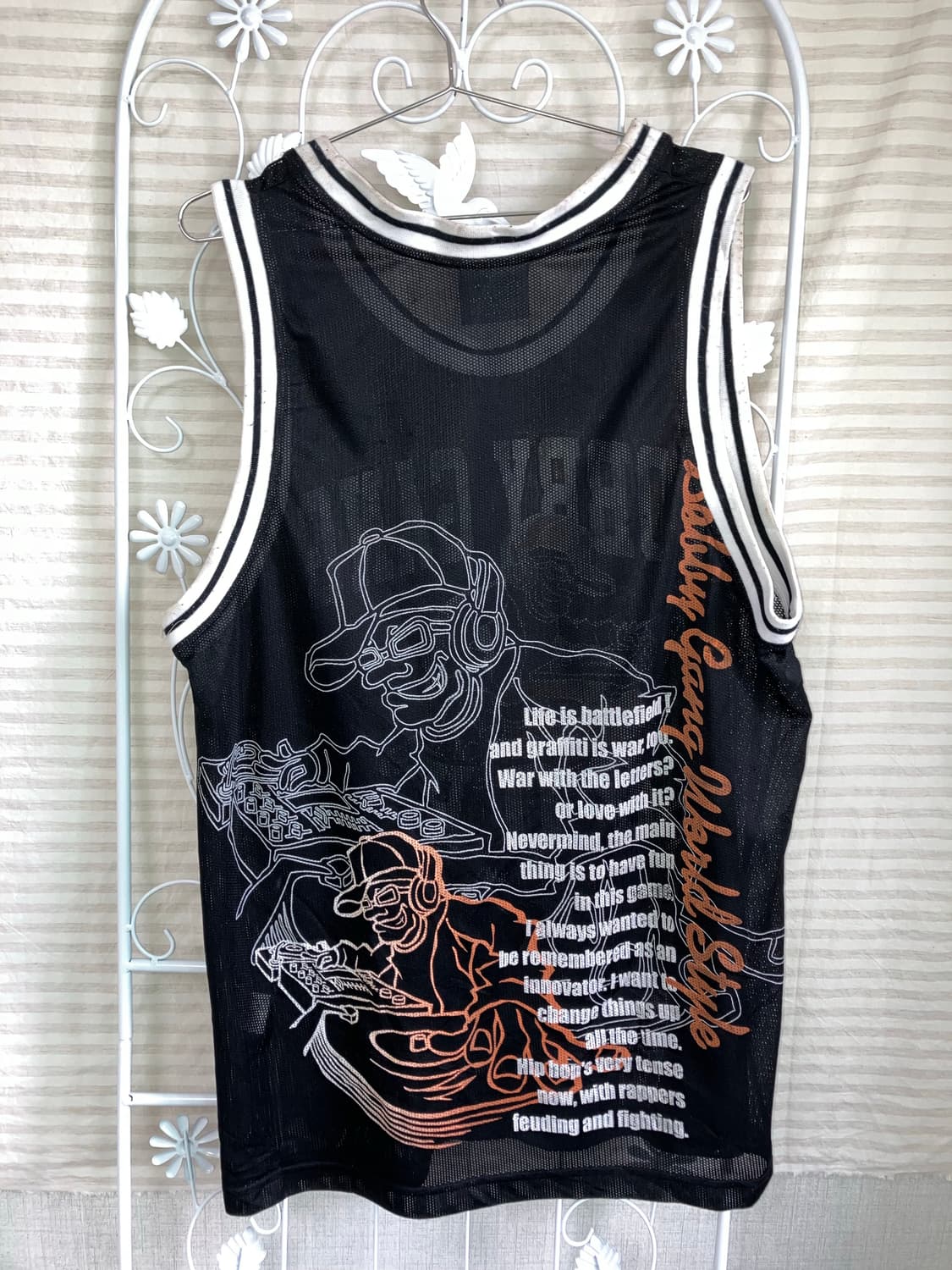 빈티지 차콜 레터링 나시 y2k 스트릿 갸루 펑키492 상품이미지2