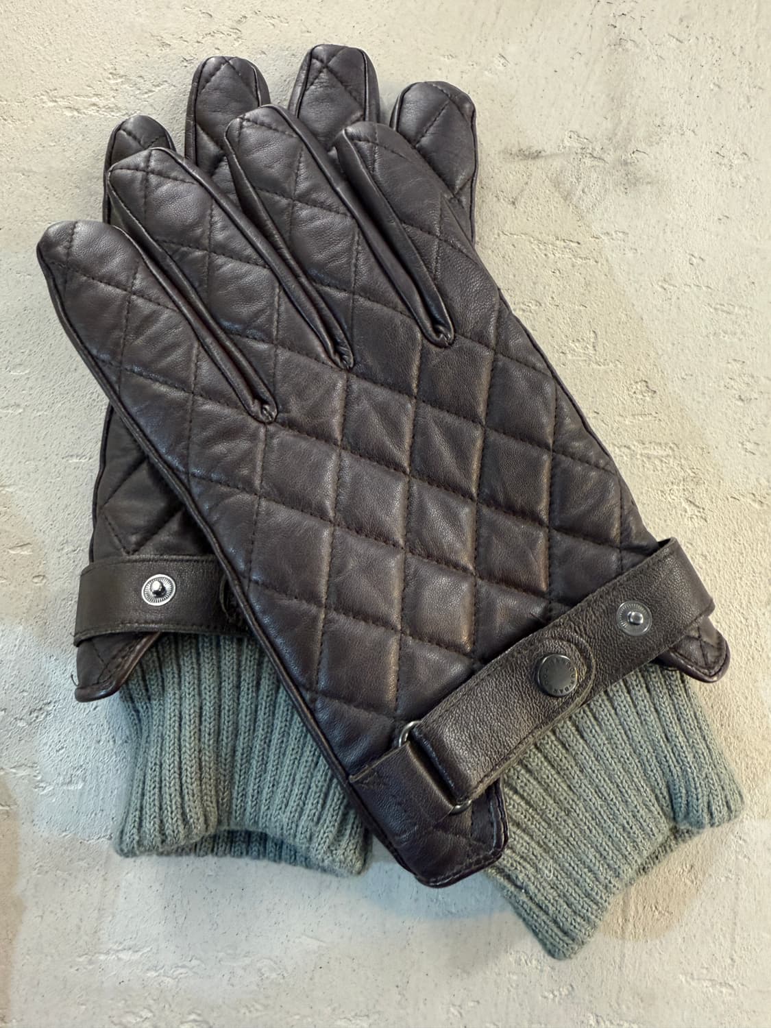 Barbour 퀼팅 레더 글로브 상품이미지6