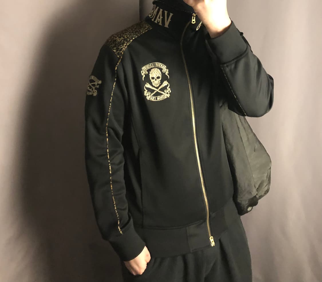 밴슨 스컬자수 레오파드 져지 상품이미지7