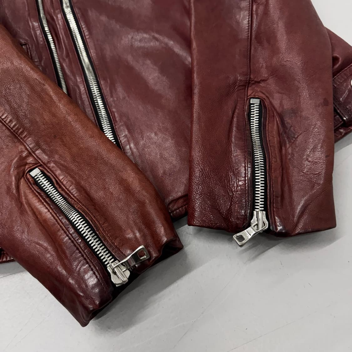 바이커 리얼레더 양가죽 사선 라이더 릭오웬스맛 가죽자켓 상품이미지7