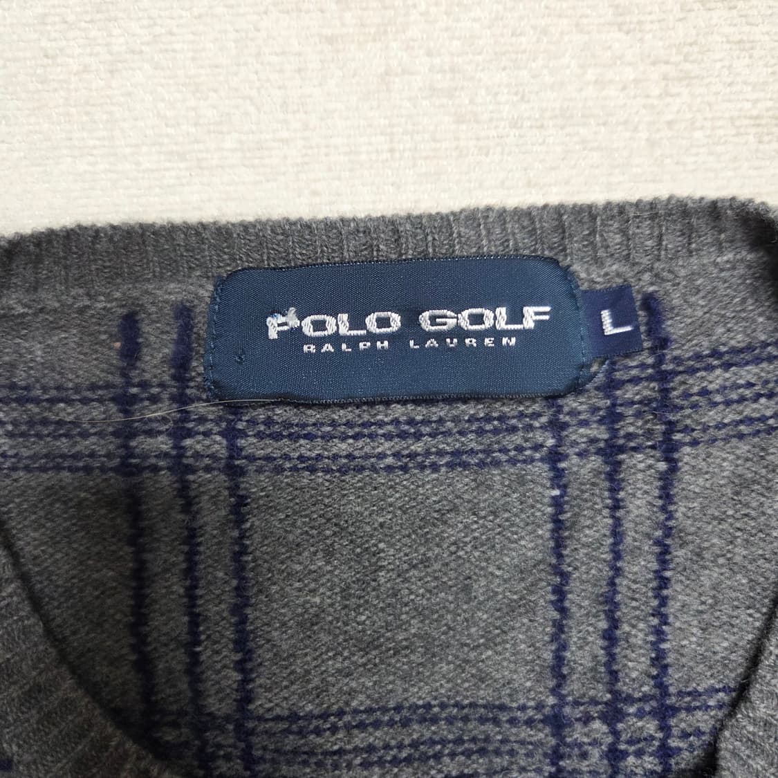 Polo golf 폴로 골프 체크 울 니트 상품이미지3