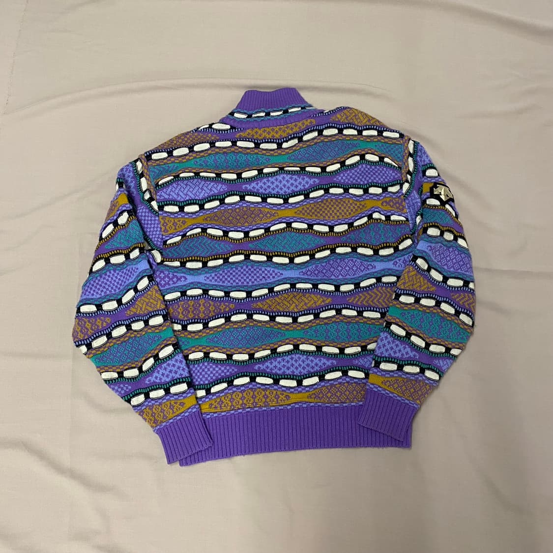 급처! 데상트 오스트리아 케이블 니트 반집업 상품이미지2