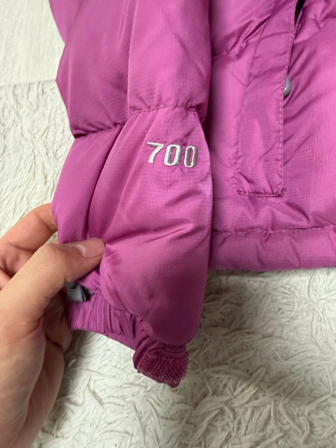 (XS)노스페이스 센터로고 중앙로고 700 눕시 다운 자켓 상품이미지3