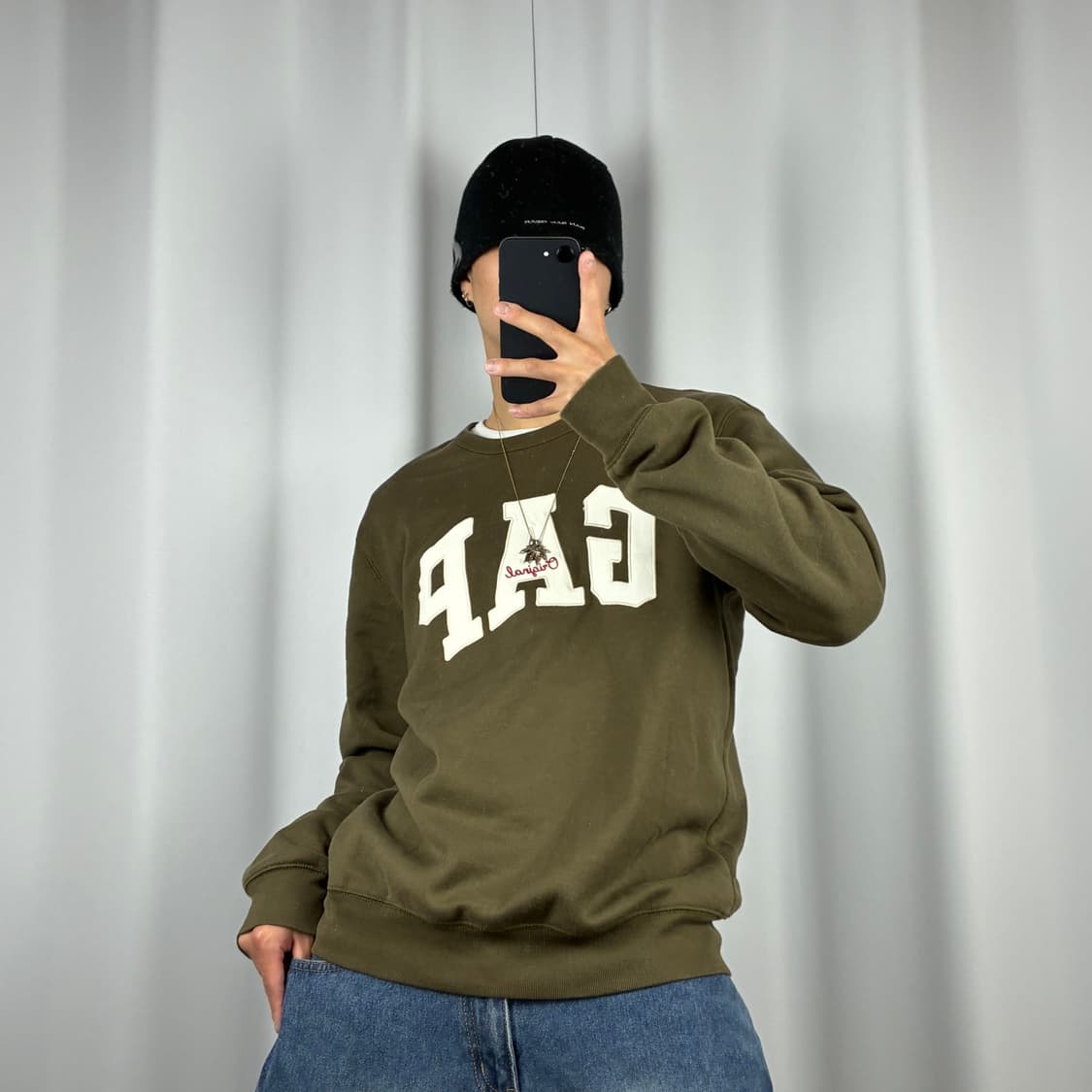 <갭 GAP 빈티지 카키 맨투맨> No.1556 상품이미지2