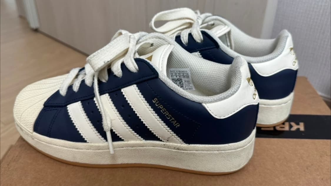 아디다스 슈퍼스타 네이비 화이트 운동화 225 상품이미지3
