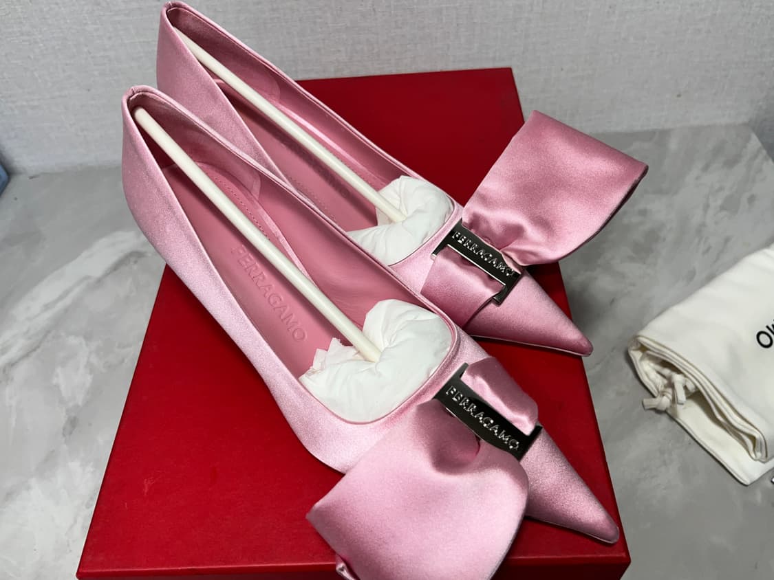 새상품)페라가모 에리카 55 핑크 펌프스 6반 (245추천) 상품이미지2