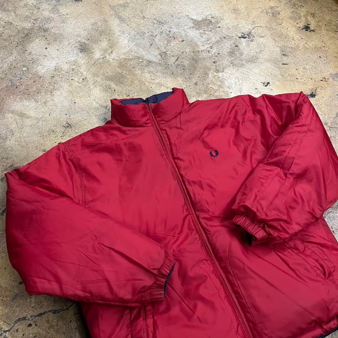 [정품/L] 프레드페리 리버시블 패딩 점퍼 네이비레드 b8 상품이미지2