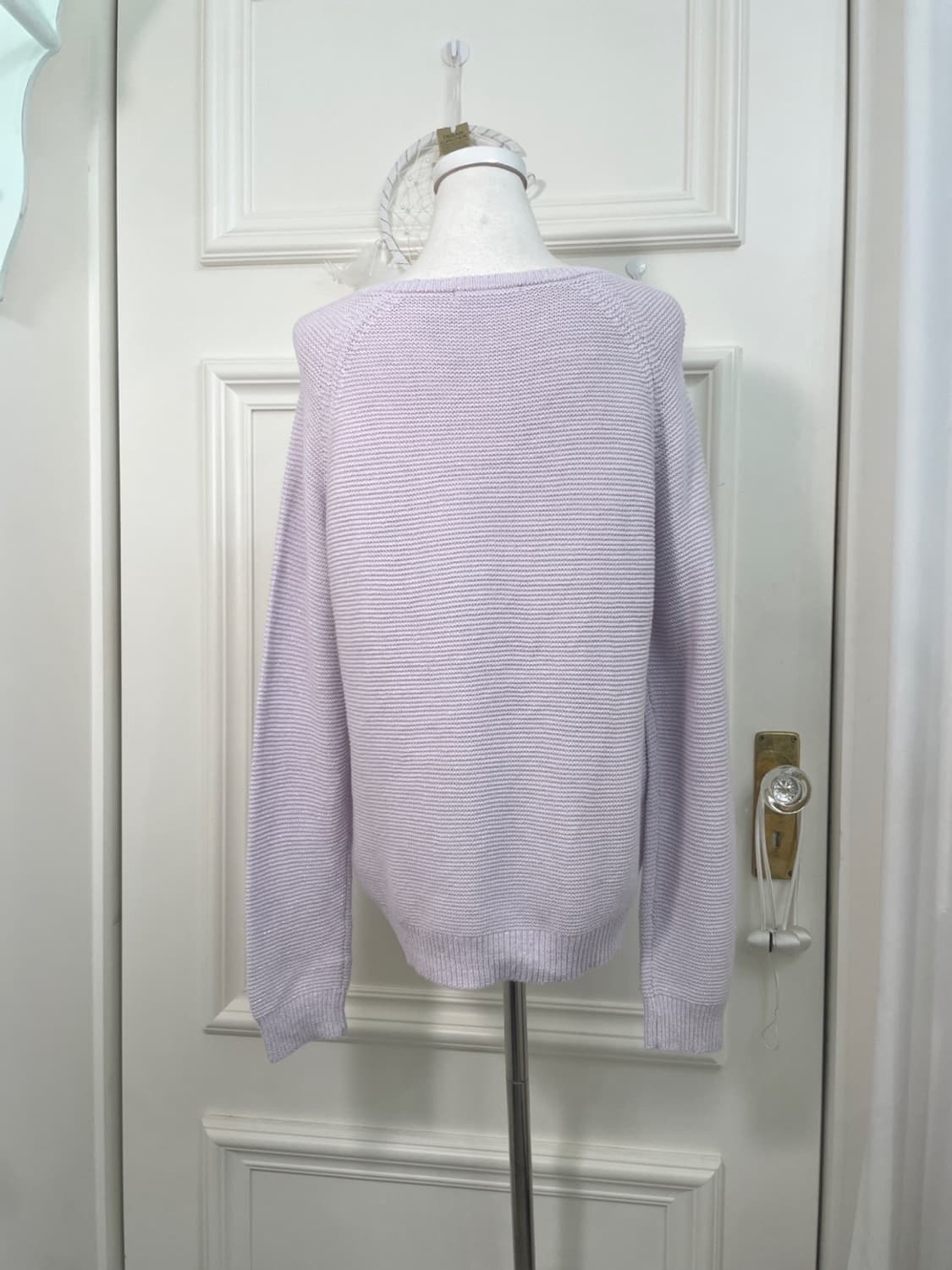 lavender glitter basic spring knit top 상품이미지3