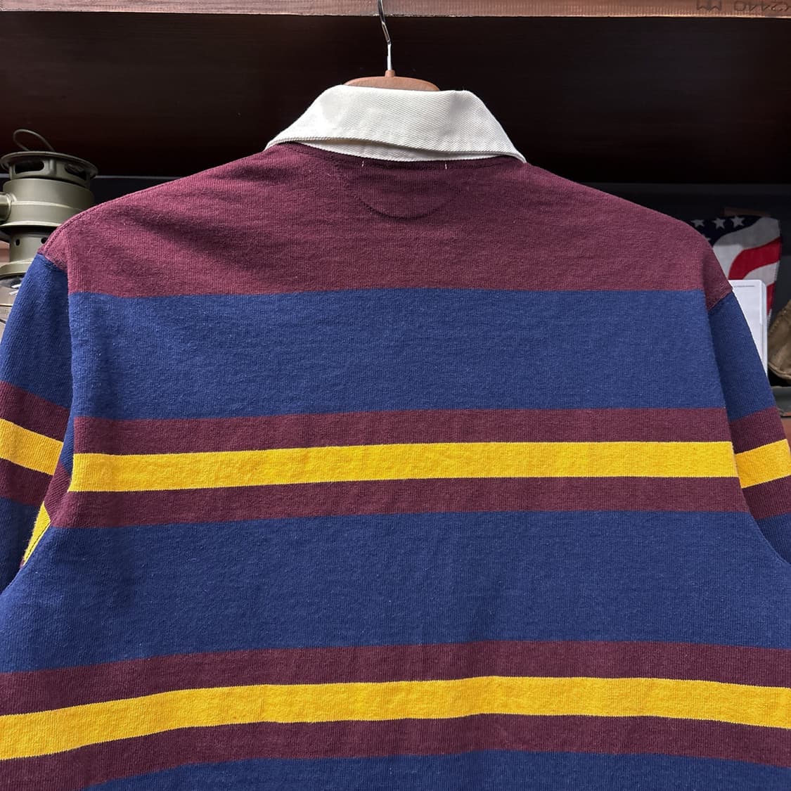90s 폴로 랄프로렌 크라운 크레스트 스트라이프 럭비셔츠 N929 상품이미지8