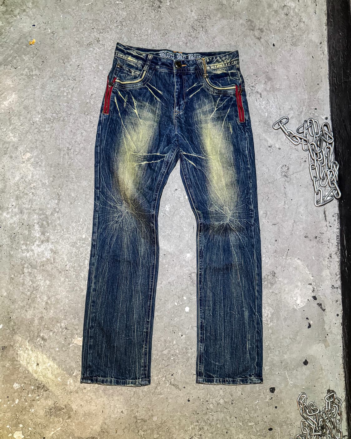 Blow By Blue – Vintage Zip Detail Straig 상품이미지2