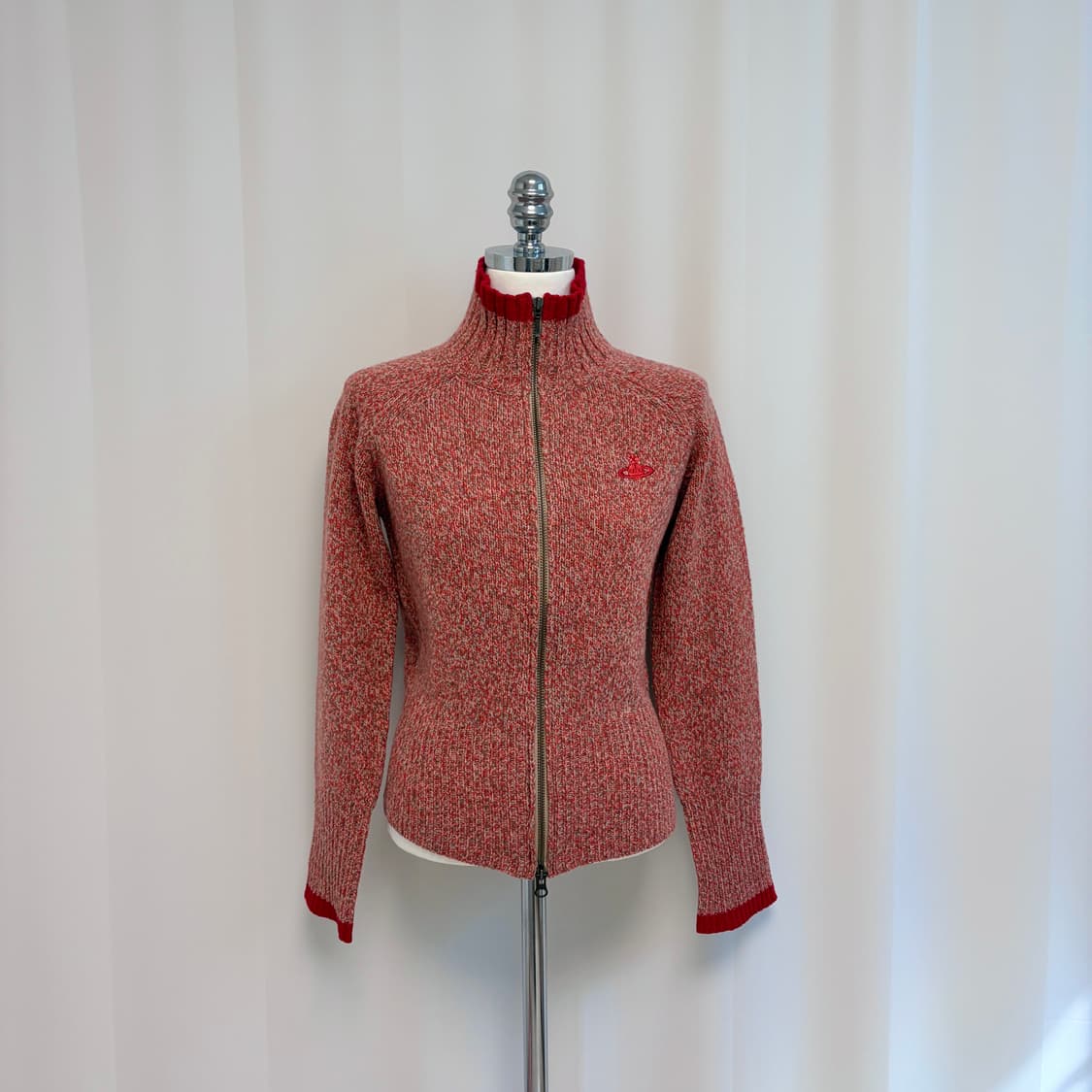 비비안웨스트우드 레드 캐시미어 니트 집업 가디건 상품이미지4